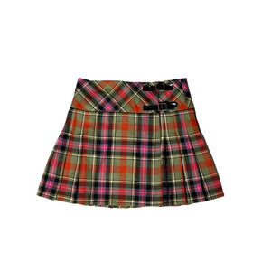 John Morrison Kiltmakers Tartan Mini Skirt 10 Scotland Wool Plaid Pleated Short